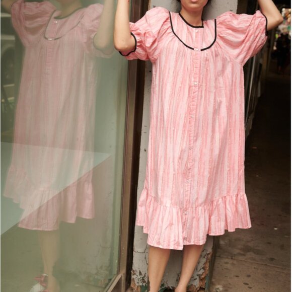 Batsheva pearl snap house dress w/pockets - Picture 5 of 11